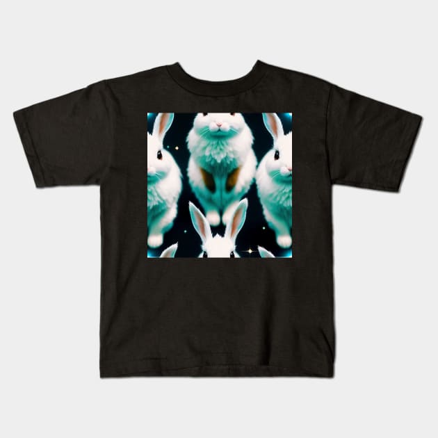 Just a Space Bunnies Kids T-Shirt by Dmytro